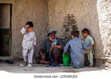 Kabul, Afghanistan - Yune 8, 2011: Afghan People In Kabul, Natives Of Afghanistan On Streets Of The City