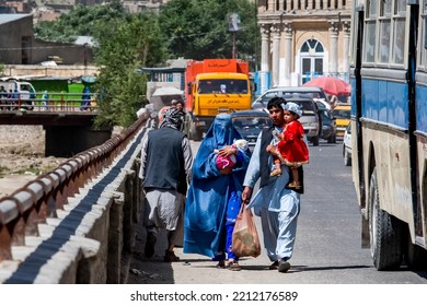 Kabul, Afghanistan - Yune 8, 2011: Afghan People In Kabul, Natives Of Afghanistan On Streets Of The City