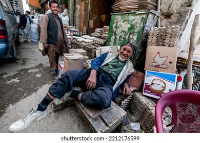 Kabul, Afghanistan - Yune 8, 2011: Afghan People In Kabul, Natives Of Afghanistan On Streets Of The City