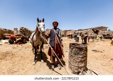 Kabul, Afghanistan - Yune 8, 2011: Afghan People In Kabul, Natives Of Afghanistan On Streets Of The City