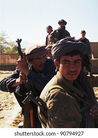 KABUL - OCT 21: Northern Alliance Fighters Prepare For Battle With Taliban Forces North Of Kabul, Afghanistan On Monday, October 21, 1996