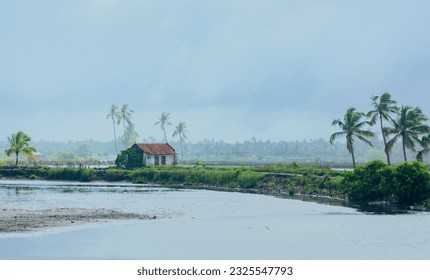 Kadamakkudy, Kerala - Beautiful view from Kerala in monsoon. Landscape backwaters.  - Shutterstock ID 2325547793