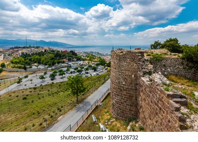 Kadifekale Castle View In Izmir City