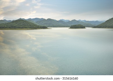 Kaeng Krachan National Park Lake View With Cloudy Sky