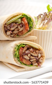 Kafta Shawarma Chicken Pita Wrap Roll Sandwich Traditional Arab Mid East Food