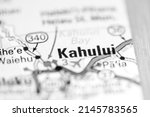 Kahului. Hawaii. USA on a geography map