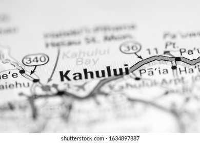 Kahului. Hawaii. USA On A Geography Map