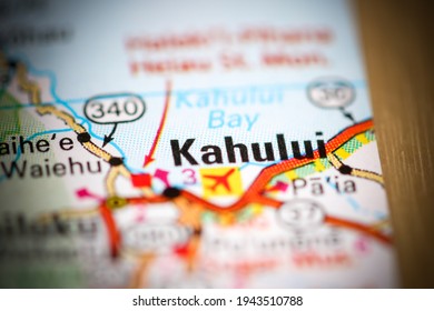 Kahului. Hawaii. USA On A Geography Map