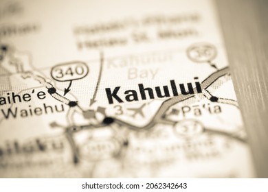 Kahului. Hawaii. USA On A Geography Map