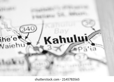 Kahului. Hawaii. USA On A Geography Map