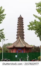 KAIFENG, CHINA, JUNE 7, 2021: The Song Dynasty Iron Pagoda Of Kaifeng