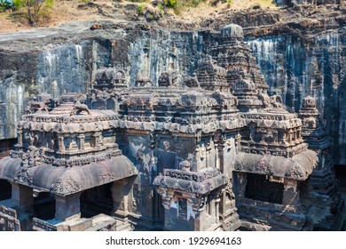 The Kailasa or Kailash Temple is the largest rock cut Hindu temple at the Ellora Caves in Maharashtra, India. Kailash Temple was built in the 8-th century.