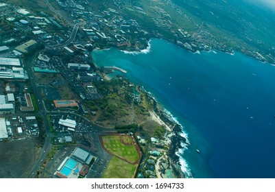 Kailua-Kona, Big Island Aerial Shot, Hawaii