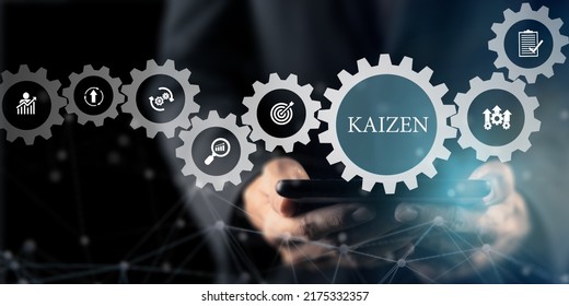 Kaizen Concept Continuous Improvement Business Efficiency Stock Photo ...