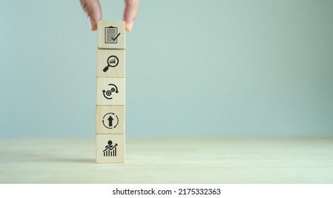 Kaizen Concept Continuous Improvement Business Efficiency Stock Photo 