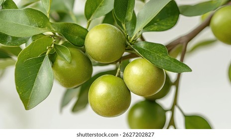 Fruta de ciruela Kakadu sobre un fondo blanco