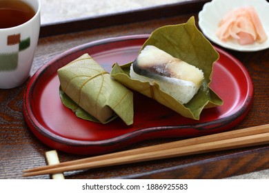 Kaki No Ha Zushi;  Mackerel Sushi Wrapped By Persimmon Leaf; Japanese Food