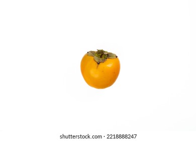 Kaki persimmon fruit on a white background. Fresh fruit for cooking and website building. - Shutterstock ID 2218888247