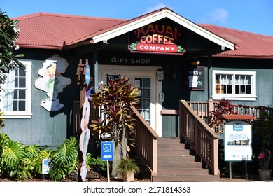 KALAHEO HI - AUG 20: Kauai Coffee Company at Kalaheo on Kauai Island in Hawaii, as seen on Aug 20, 2021.