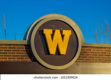 Kalamazoo, Michigan/USA - February 20 2020: Western Michigan University Sign