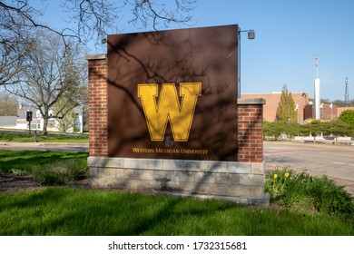 Kalamazoo, Michigan/USA - May 13 2020: Western Michigan University Sign