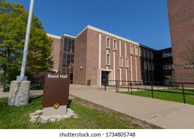 Kalamazoo, Michigan/USA - May 13 2020: Rood Hall At Western Michigan University Campus