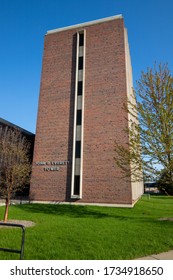 Kalamazoo, Michigan/USA - May 13 2020: Everett Tower At Western Michigan University Campus