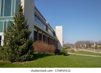 Kalamazoo, Michigan/USA - May 13 2020: Sangren Hall At Western Michigan University Campus