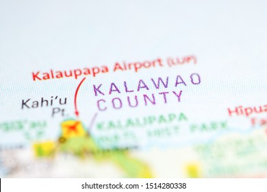 Kalawao County. Hawaii. USA On A Geography Map