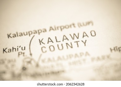 Kalawao County. Hawaii. USA On A Geography Map