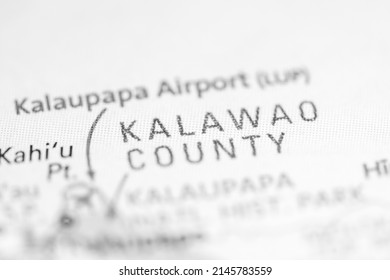 Kalawao County. Hawaii. USA On A Geography Map