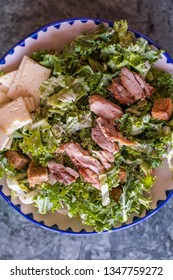 Kale Caesar Salad With Organic Chicken