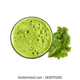 Kale Juice Isolated On White Background