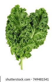 kale leaves isolated on white