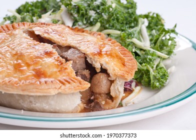 Kale Salad And Beef Pot Pie With Flaky Crust