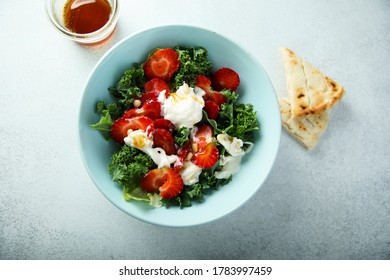 Kale Salad With Cheese And Strawberry