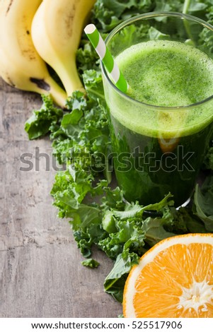 Similar – Kale smoothie with banana and orange