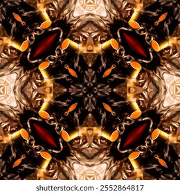 Kaleidoscopic abstract pattern background for textile and tile designs  - Powered by Shutterstock