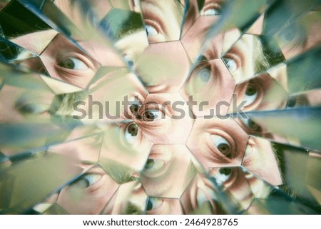 Kaleidoscopic Human Eye Pattern Abstract Psychotic Vision Reflections