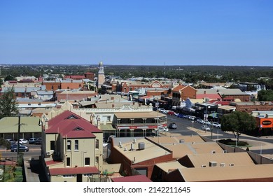 KALGOORLIE, WA - MAR 18 2022:Aerial Landscape View Of Kalgoorlie-Boulder City Of Kalgoorlie.The City Was Established In 1893 During The Western Australian Gold Rushes.