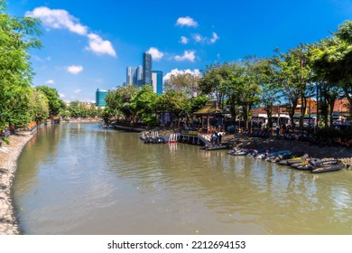 Kalimas River In Surabaya City, Indonesia, East Java On July 14, 2022