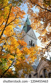 The Kaliningrad Puppet Theatre Through The Autumn Foliage