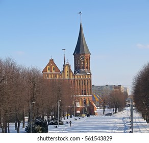 Kaliningrad, Russia. Cathedral In Winter