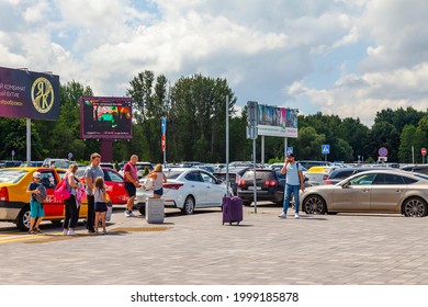 Kaliningrad, Russia, June 28, 2021. Car Parking At Khrabrovo Airport