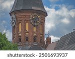 Kaliningrad, Russia. Landscape with views of the Cathedral on the island of Kant.