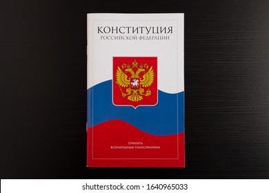 Kaliningrad, Russia-February, 10, 2020: Constitution Of The Russian Federation