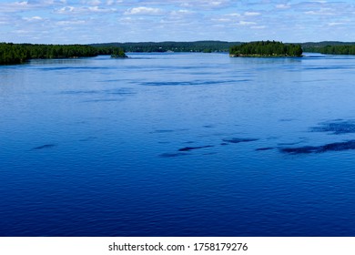 Kalix, Sweden June 17, 2020 The Kalix River Flowing.