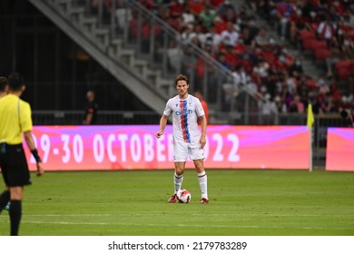 Kallang-Singapore-15JUL2022-Joachim Andersen #16 Player Of Crystal Palace In Action During Pre-season Against Liverpool At National Stadium,singapore