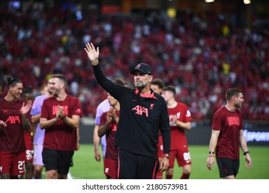 Kallang-Singapore-15JUL2022-jurgen Klopp Manager Of Liverpool In Action During Pre-season Against Crystal Palace At National Stadium,singapore