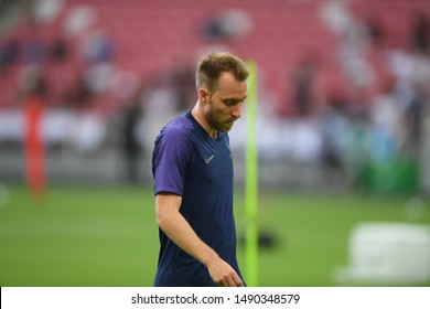 Kallang-singapore-19jul2019-Christian Eriksen Player Of Tottenham Hotspur In Action During Official Training Before Icc2019 At National Stadium,singapore